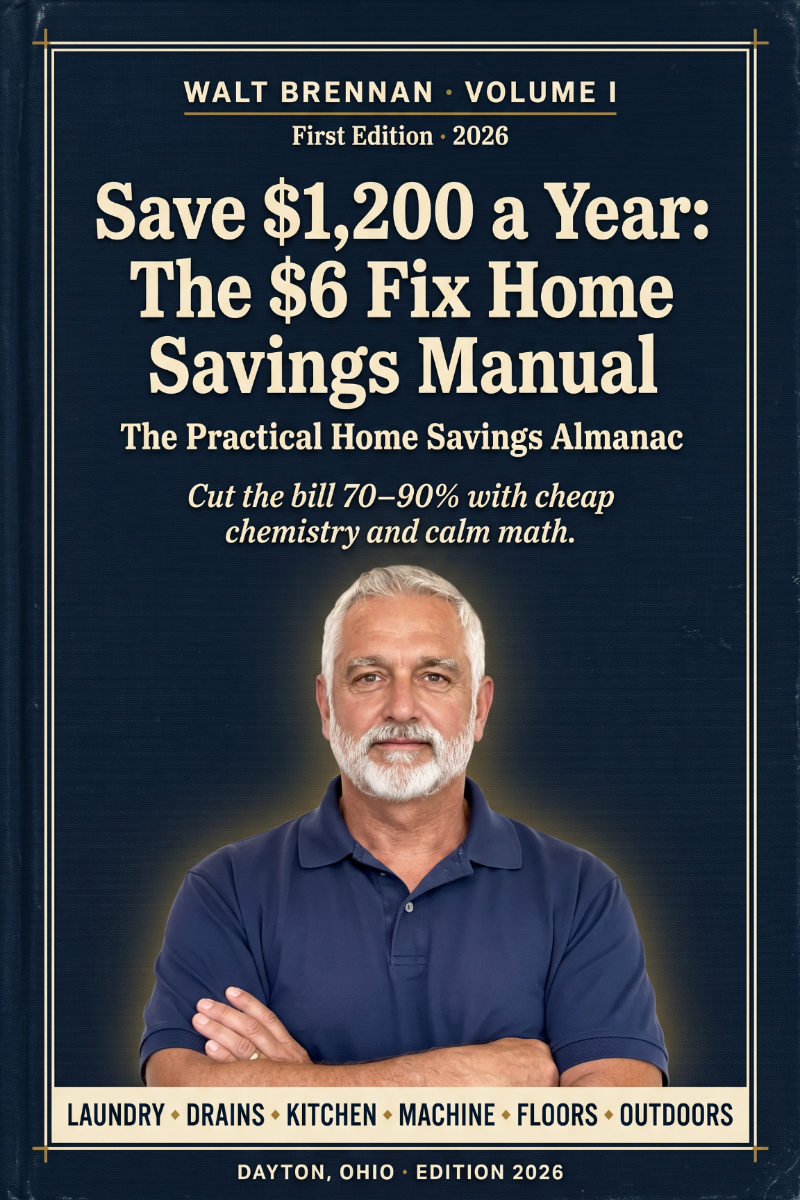 Cover of Save $1,200 a Year: The $6 Fix Home Savings Manual by Walt Brennan