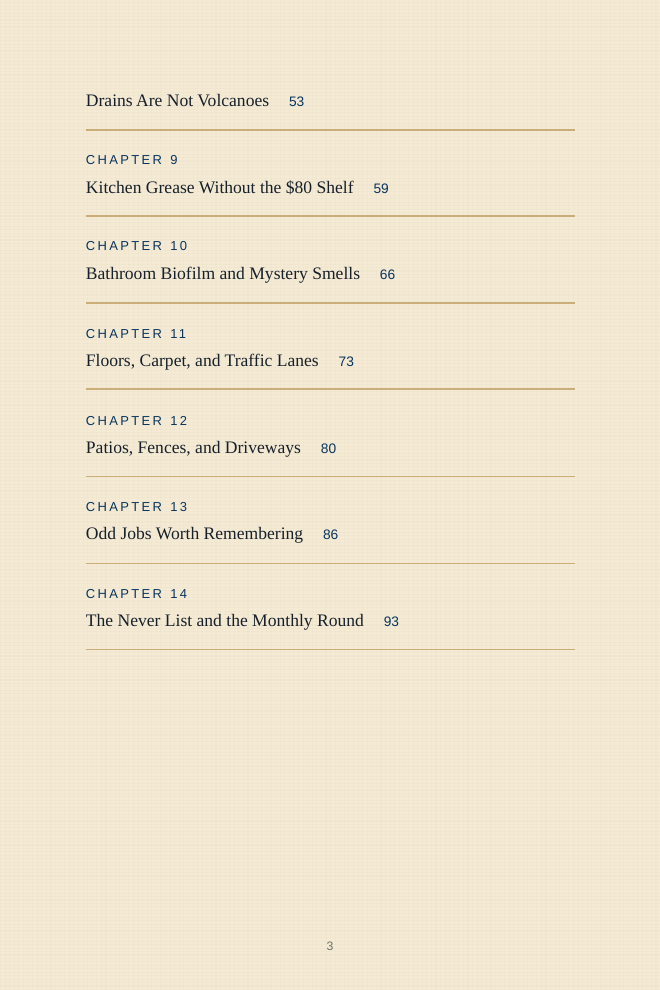 Interior preview page showing washer service cleaning steps